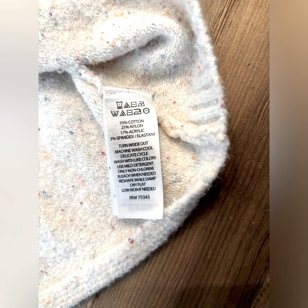 Shrinking Violet Open Back Gray Sweater. Women’s Sz-M Confetti | Neutral EUC - Picture 3 of 14